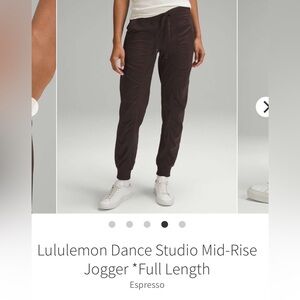 Lululemon Dance Studio Mid-Rise Joggers - Espresso - size 4